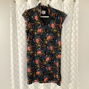 Madewell Black Floral Mini Dress